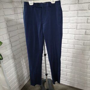 NWT Calvin Klein Slim Fit Stretch Ladies 100% Wool Navy Dress Pants